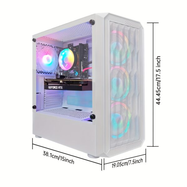 STG Aubron Gaming Computer Desktop, GeForce RTX 3050 Ti M8G, Core i7 up to 3.9GHz, 16G Ram, 1T SSD, 600M WiFi 6, RGB Fan x4, RGB Mouse Pad, Windows10 Home - Image 2
