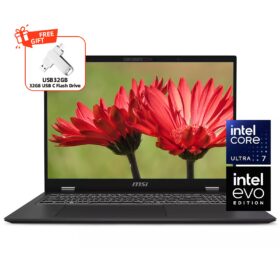 MSI Prestige 16 AI Evo Ultra Thin Professional Laptop, 16" QHD+ Display, Intel Core Ultra 7-155H, ARC Graphics, 32GB LPDDR5 RAM, 1TB NVMe SSD, Backlit Keyboard, WiFi 7, Windows 11 Home, with 32GB USB Flash Drive