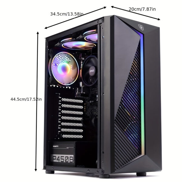 MXZ Gaming PC Desktop Computer, AMD Ryzen 5 5600GT 3.6GHz, AMD Radeon RX Vega 7 Graphics, 16GB DDR4, NVME 1TB SSD, 6RGB Fans, Gamer Desktop Computer (R5 5600GT) - Image 5