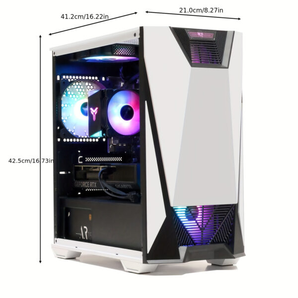 MXZ Gaming PC Computer R5 7500F, 16G DDR5, NVME 1 T, B650, 6RGB Fans, Gamer Desktop Computer Optional RX 7700XT/RTX 4060/RX6750GRE - Image 4