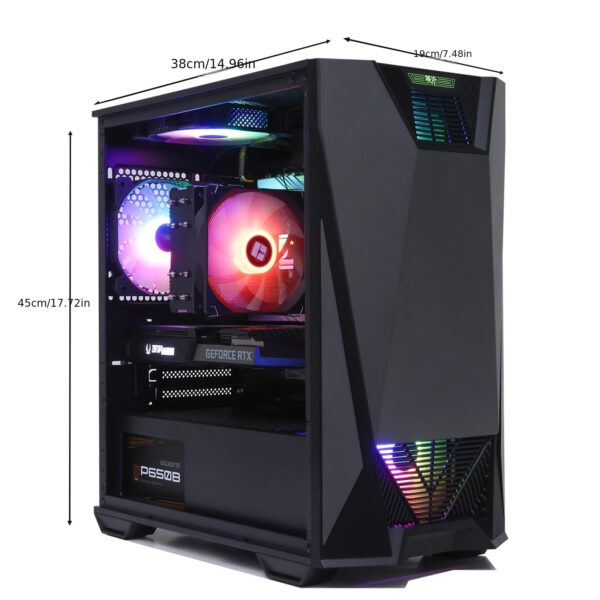 MXZ High Performance Gaming PC, AMD Ryzen 5 9600X, GeForce RTX 4070 Super, B650, 16GB DDR5, 1TB NVME, 5 RGB Fans - Image 6