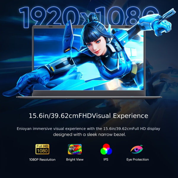 COOLBY 2025 New Business Office Student Learning Thin And Light Laptop, Intel N95 (3.40GHz), Quad-core Quad-thread, 7nm Process, 15.6-inch IPS1080P HD Display, LPDDR5 12GB RAM+M.2 1TB ROM, Support TF Expansion Card, Suitable for Student Learning, Business Office And Other Scenarios, Back to School Season, Gift, Portable - Image 4