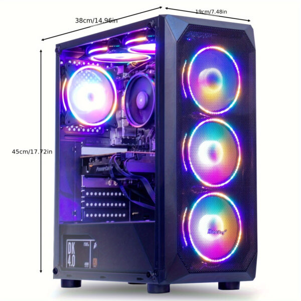 MXZ Gaming PC Computer AMD Ryzen 5 5500 3.6GHz, 16GB (8G*2) DDR4 3200, NVME 500G/1 TB SSD, 6RGB Fans, WIFI &Gamer Desktop Computer Optional GTX 1660S/RTX 3060/RTX 4060/RX6750GRE/RX7600/RTX2060S - Image 8