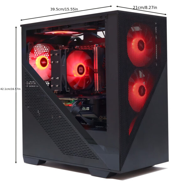 MXZ Gaming Desktop PC, Intel Core I7 12700F, GeForce RTX 4070, Gaming PC, 32GB(16GB*2) DDR4 3200MHz, NVME M2 1 TB, 6RGB Fans, Gamer Desktop Computer (I7 12700F| RTX4070) - Image 6