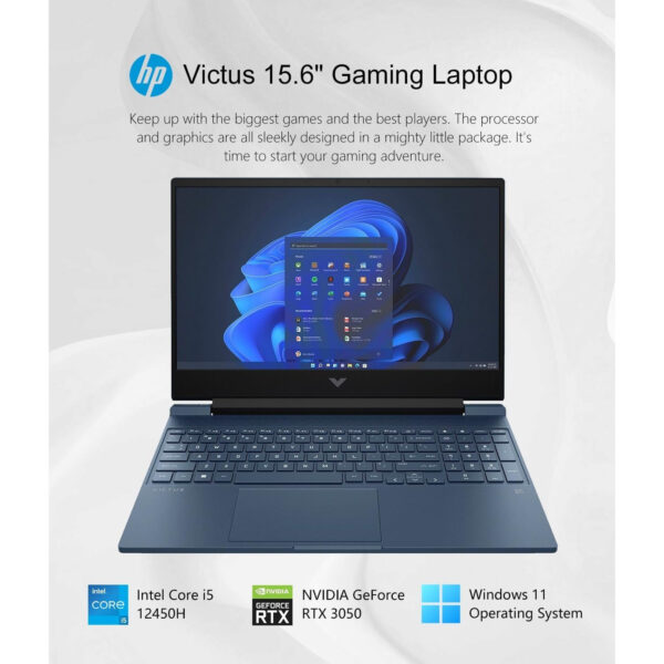 HP Victus 15.6" FHD 144Hz Gaming Laptop, Intel 8-Core i5-12450H, NVIDIA GeForce RTX 3050, 16GB, 1TB SSD, Backlit Keyboard, WiFi 6, Windows 11 Home, with Cleaning Brush - Image 3