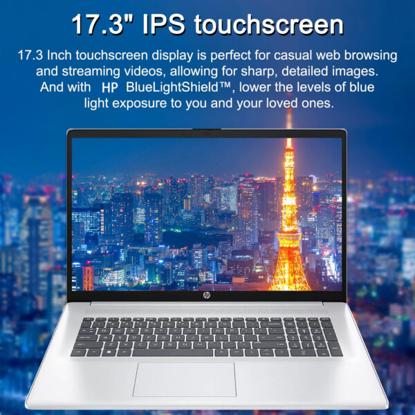 HP 2023 Newest 17'' Laptop, AMD Ryzen 5 7530U(Beats i7-9750H), HD LED 17.3''Touchscreen Display, Up to 64GB LPDDR4 RAM, Up to 2TB SSD, Wi-Fi 6E, Wireless, Win11 Pro - Image 6