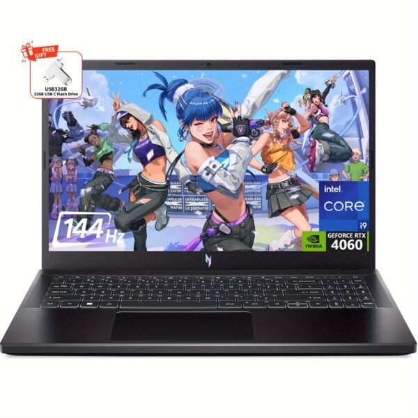 Acer Nitro V 15 Gaming Laptop, 15.6" FHD IPS 144Hz, Intel Core i9-13900H, NVIDIA GeForce RTX 4060, 64GB DDR5, 2TB SSD, Backlit Keyboard, Wi-Fi 6, Windows 11 Home, with 32GB USB