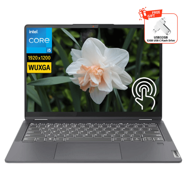 Lenovo Ideapad Flex 5i 2-in-1 Business Laptop, 14" FHD+ Touchscreen Display, Intel Core i5-1235U, 16GB RAM, 512GB SSD, Backlit Keyboard, fingerprint, Windows 11 Home in S Mode, with 32GB USB