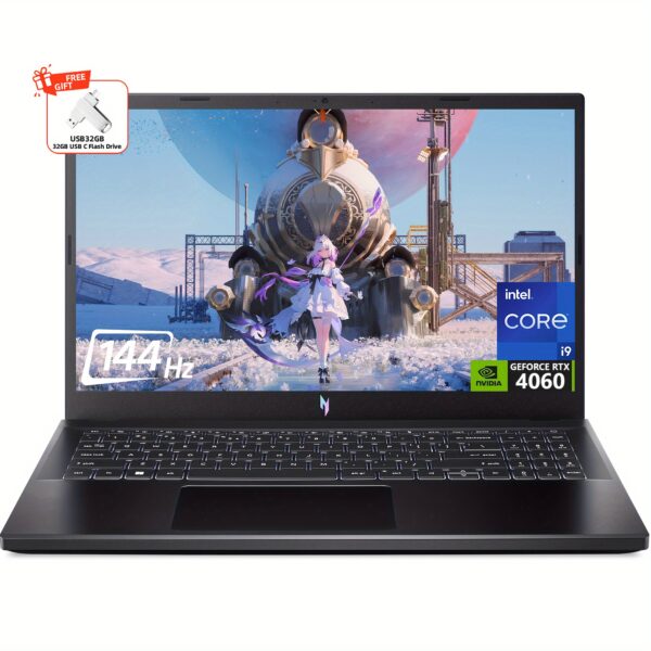 Acer Nitro V 15 Gaming Laptop, 15.6" FHD IPS 144Hz, Intel Core i9-13900H, NVIDIA GeForce RTX 4060, 32GB DDR5, 1TB SSD, Backlit Keyboard, Wi-Fi 6, Windows 11 Home, with 32GB USB
