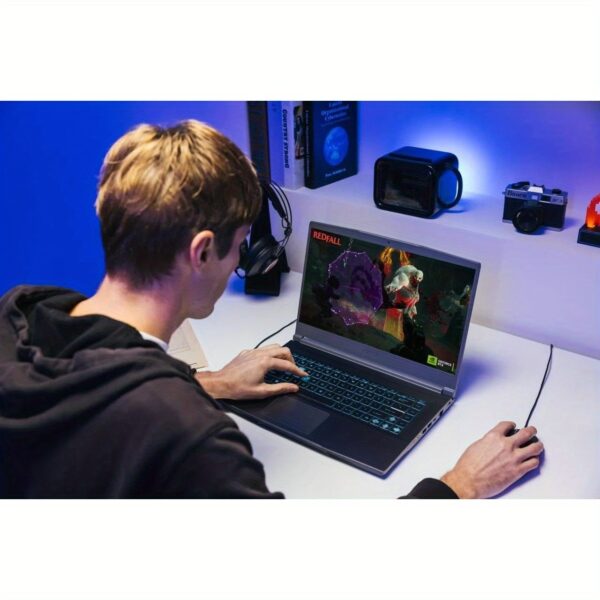 MSI Thin 15 Gaming Laptop, AMD Ryzen 9 8945HS (Beat i9-13900H, Up to 5.2GHz), NVIDIA RTX 4060, 15.6" 144 Hz IPS, 16 GB DDR5, 1 TB SSD, Windows 11 Pro& Microsoft Office Pro, w/Bonus Accessories - Image 4